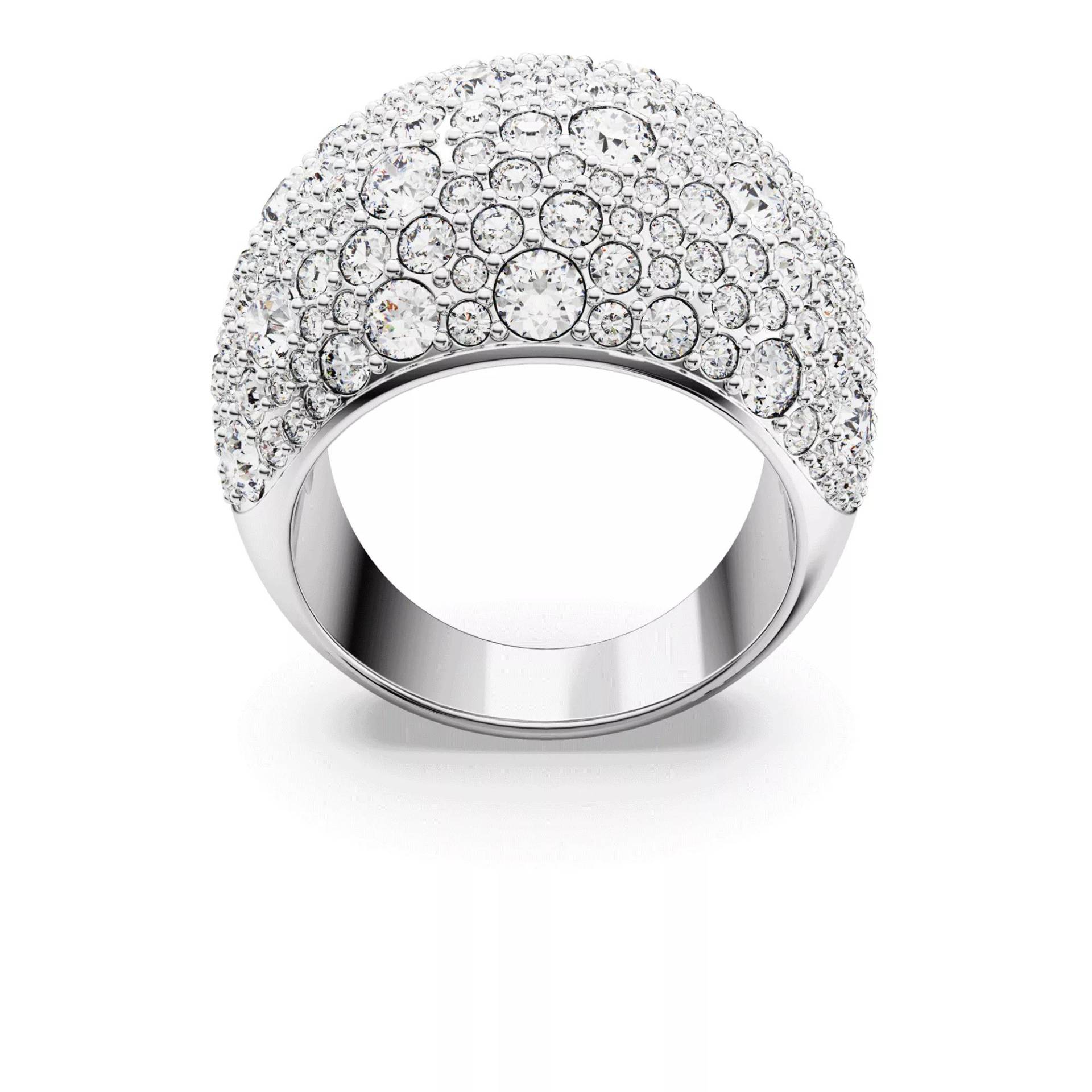 Swarovski Ring - Luna cocktail ring, Moon, Rhodium plated - Gr. 55 - in Weiß - für Damen von Swarovski