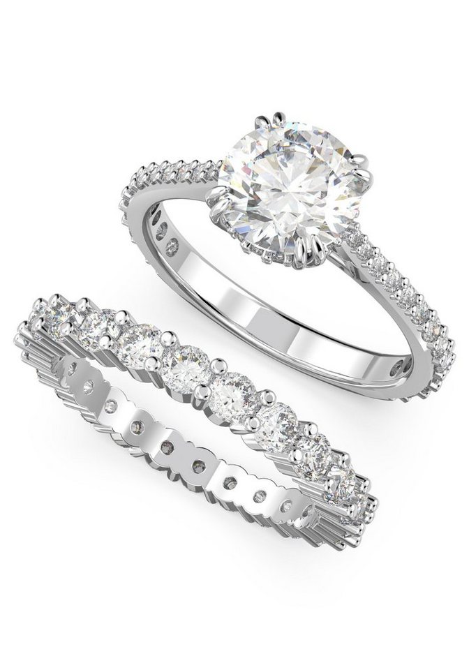 Swarovski Ring-Set Constella, Princess-Schliff, 5649216,-13,-15,5647662 (Set, 2-tlg), mit Swarovski® Kristall von Swarovski