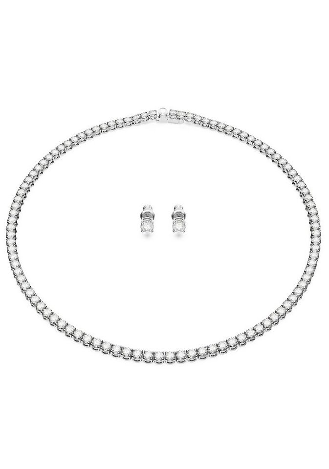 Swarovski Schmuckset Matrix Tennis Set, Rundschliff, 5647730 (Set, 3-tlg), mit Swarovski® Kristallen von Swarovski