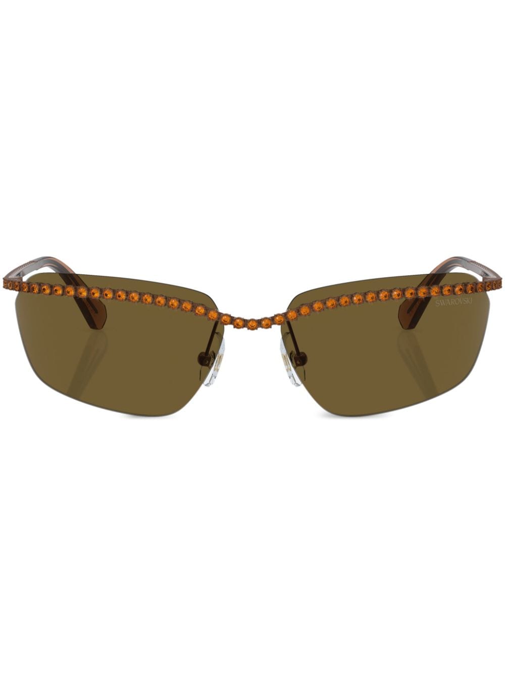 Swarovski Sonnenbrille mit eckigem Gestell - Braun von Swarovski