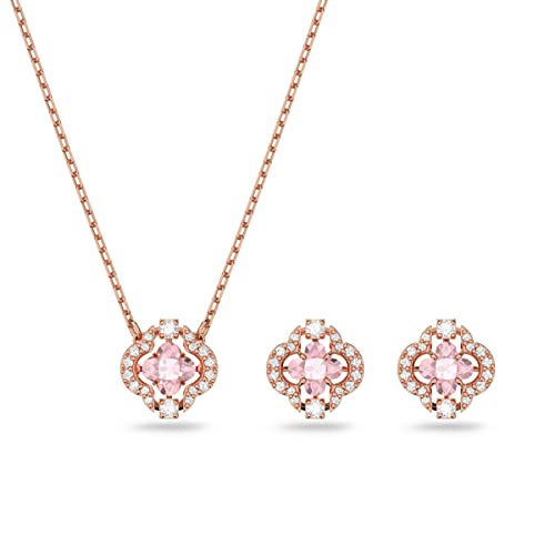 Swarovski Sparkling Dance Set, Glücksklee, Rosa, Roségold-Legierungsschicht von Swarovski