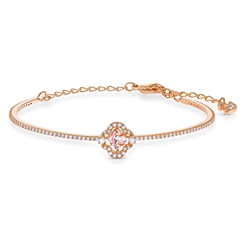 Swarovski Una Armreif, Glücksklee, Rosa, Roségold-Legierungsschicht Swarovski Una Armreif, Glücksklee, Rosa, Roségold-Legierungsschicht von Swarovski