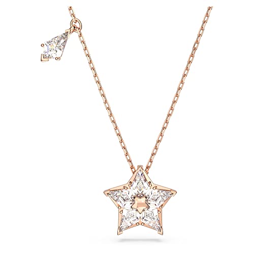 Swarovski Stella Halskette, Weiße und Rosé Vergoldete Damenhalskette mit Strahlenden Swarovski Kristallen von Swarovski