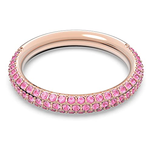 Swarovski Stone Ring, Rosé Vergoldeter Damenring mit Rosafarbenen Swarovski Kristallen, 55 von Swarovski