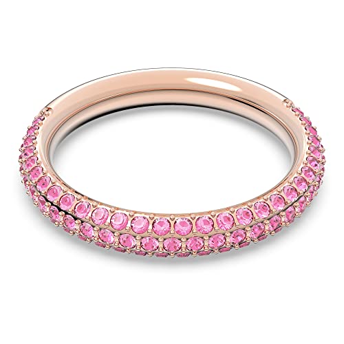 Swarovski Stone Ring, Rosé Vergoldeter Damenring mit Rosafarbenen Swarovski Kristallen, 52 von Swarovski