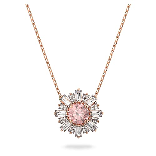 Swarovski Sunshine Halskette, Rosé Vergoldete Damenkette mit Strahlenden Swarovski Kristallen von Swarovski