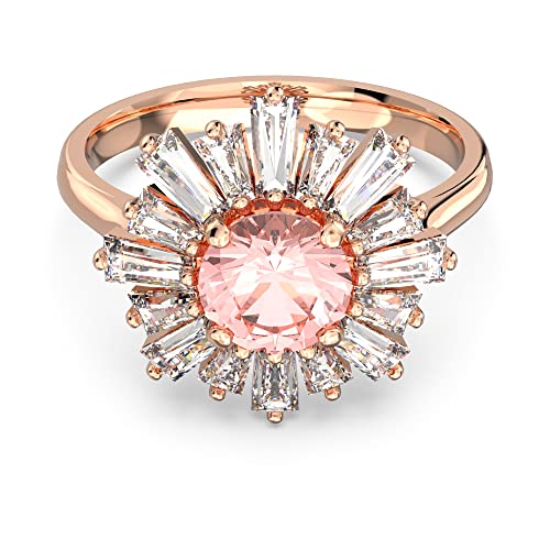 Swarovski Sunshine Ring, Rosé Vergoldeter Damenring mit Strahlenden Swarovski Kristallen von Swarovski