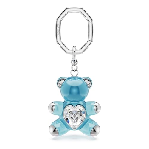 Swarovski Teddy Schlüsselanhänger Rhodium glänzend Blau von Swarovski