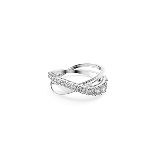 Swarovski Twist Ring, Weiss, Rhodiniert von Swarovski