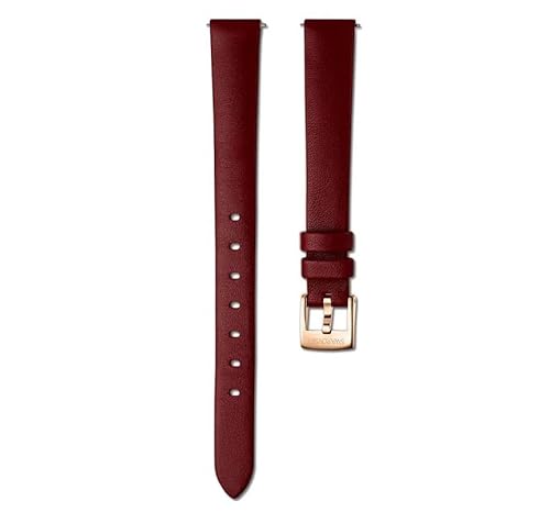 Swarovski Uhrband 5553222 Leder, Dunkelrot, Roségold-Legierungsschichtes PVD-Finish von Swarovski