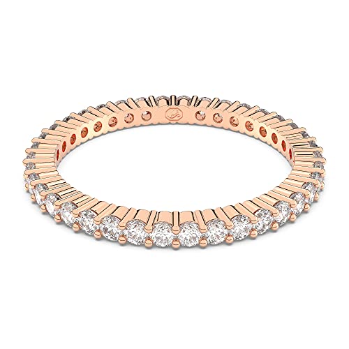 Swarovski Vittore Ring, Weißer und Rosé Vergoldeter Damenring mit Strahlenden Swarovski Kristallen von Swarovski