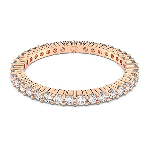Swarovski Matrix Vittore Ring, Weißer und Rosé Vergoldeter Damenring mit Strahlenden Swarovski Kristallen von Swarovski