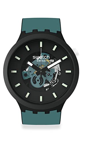 Swatch Big Bold Biokeramik Quarzuhr für Nachtausflüge, schwarz von Swatch