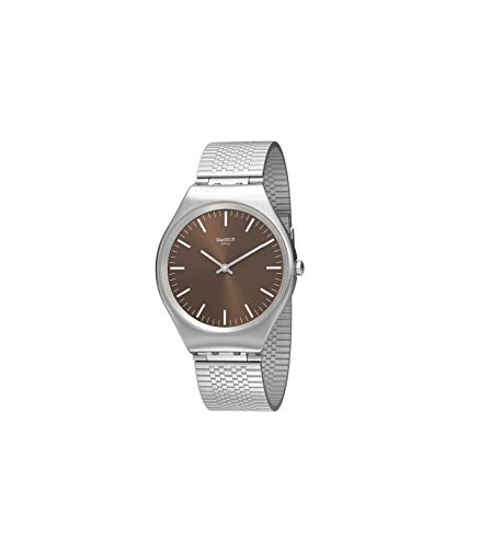 Swatch Damen Analog Quarz Uhr mit Edelstahl Armband SYXS112GG von Swatch