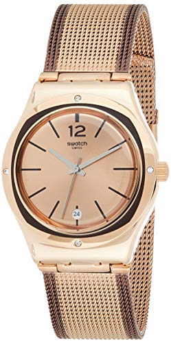 Swatch Damen Analog Quarz Uhr mit Edelstahl Armband YLG408M von Swatch