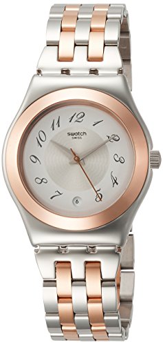 Swatch Damen Analog Quarz Uhr mit Edelstahl Armband YLS454G von Swatch