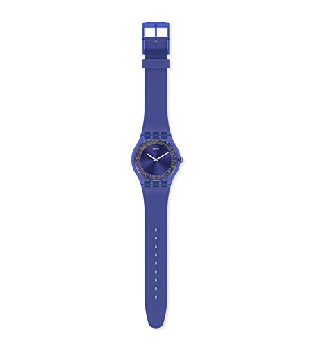 Swatch Damen Analog Quarz Uhr mit Silicone Armband SUOV106 von Swatch