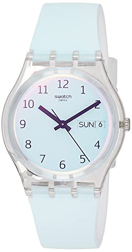 Swatch Damen Analog Quarz Uhr mit Silikon Armband GE713 von Swatch