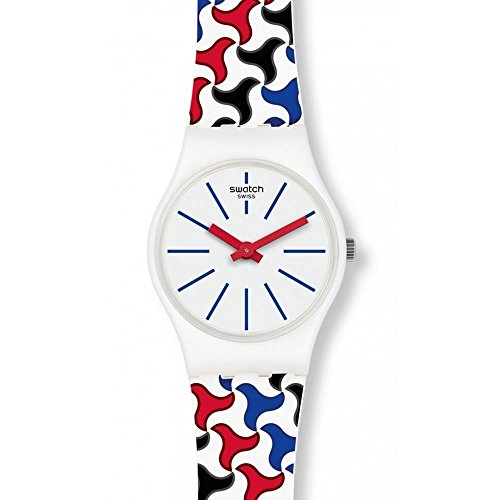 Swatch Damen Analog Quarz Uhr mit Silikon Armband LW156 von Swatch