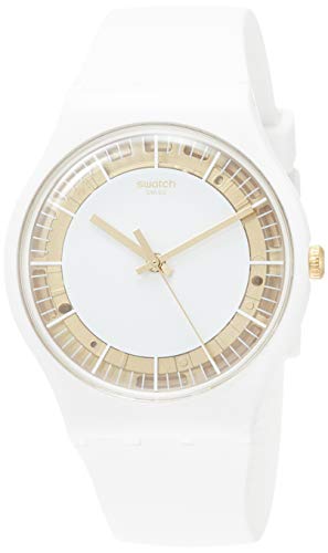 Swatch Damen Analog Quarz Uhr mit Silikon Armband SUOW158 von Swatch