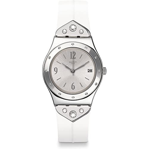 Swatch Damen Analog Quarz Uhr mit Silikon Armband YLS450 von Swatch