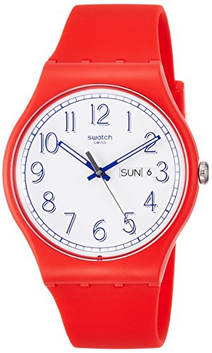 Swatch Damen Digital Quarz Uhr mit Silikon Armband SUOR707 von Swatch