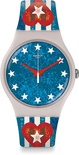 Swatch Damen Digital Quarz Uhr mit Silikon Armband SUOT101 von Swatch