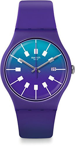 Swatch Damen Digital Quarz Uhr mit Silikon Armband SUOV400 von Swatch