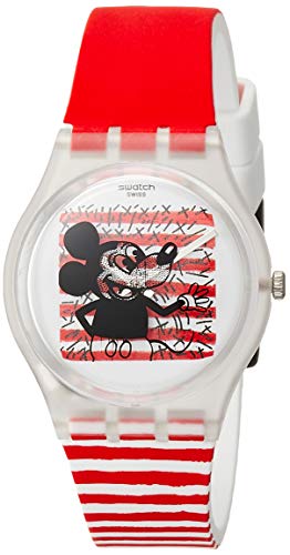 Swatch GZ352 Armband-Uhr Mouse Mariniere Analog Quarz Silikon-Armband von Swatch