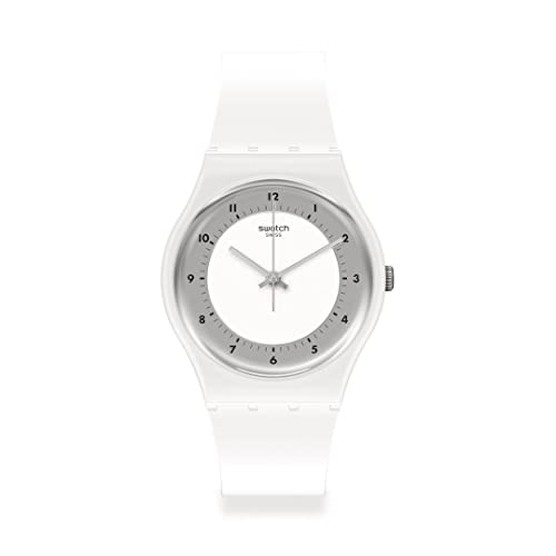 Swatch Armbanduhr Gent Bio SO28W104 Weißser THAN WHITE, Gurt von Swatch