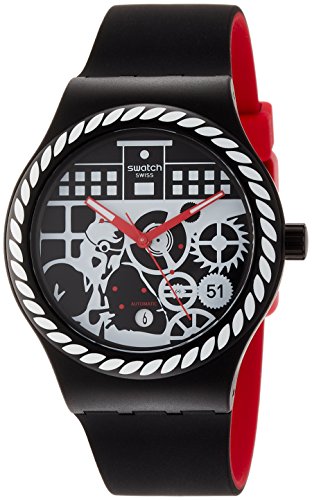 Swatch Herren Analog Automatik Uhr mit Silikon Armband SUTB404 von Swatch