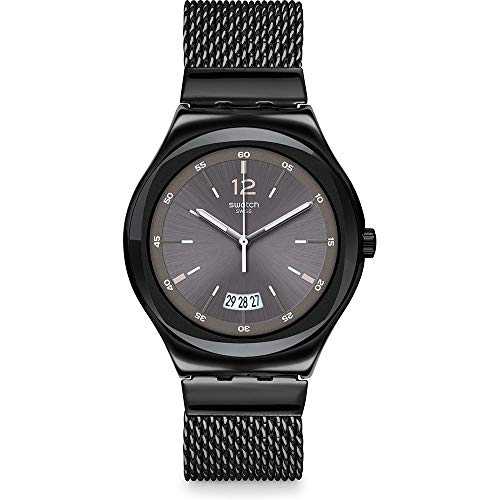 Swatch Herren Analog Quarz Uhr mit Edelstahl Armband YWB405MA von Swatch