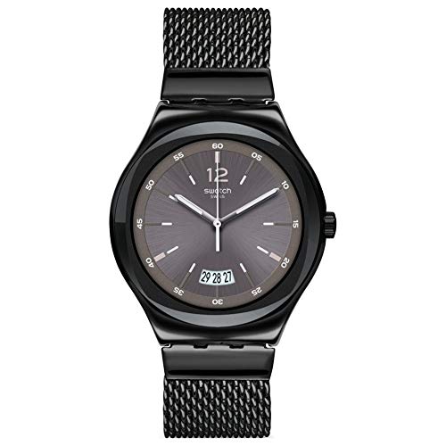 Swatch Herren Analog Quarz Uhr mit Edelstahl Armband YWB405MB von Swatch