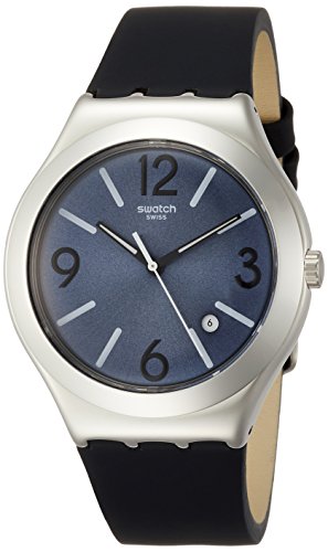 Swatch Herren Analog Quarz Uhr mit Leder Armband YWS427 von Swatch