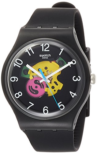 Swatch Herren Analog Quarz Uhr mit Silikon Armband SUOB140 von Swatch