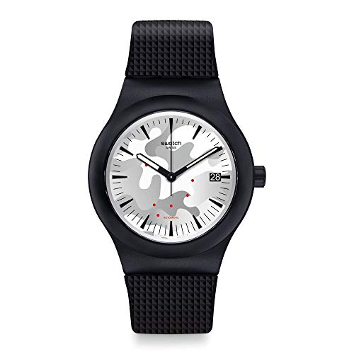 Swatch Herren Analog Quarz Uhr mit Silikon Armband SUTB407 von Swatch