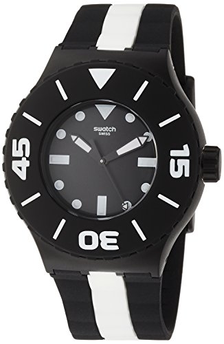 Swatch Herren Analog Quarz Uhr mit Silikon Armband SUUB102 von Swatch
