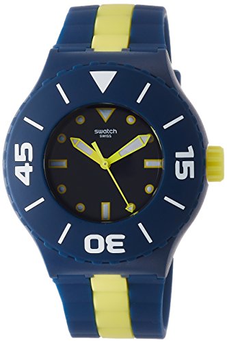 Swatch Herren Analog Quarz Uhr mit Silikon Armband SUUN102 von Swatch