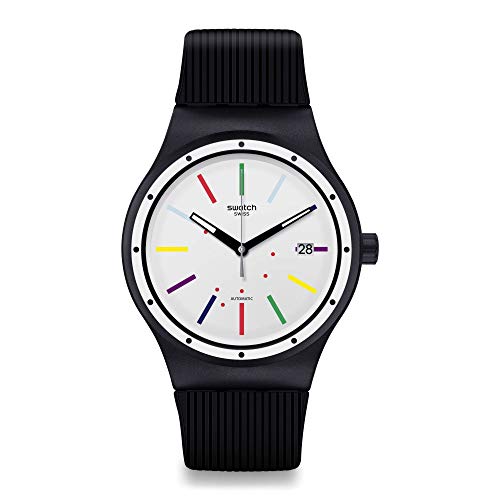 Swatch Herren Analog Schweizer Quarz Uhr mit Silicone Armband SUTB408 von Swatch