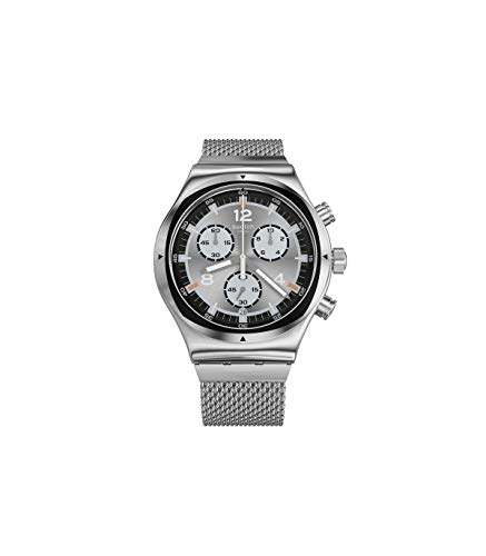 Swatch Herren Chronograph Quarz Uhr mit Edelstahl Armband YVS453MA von Swatch