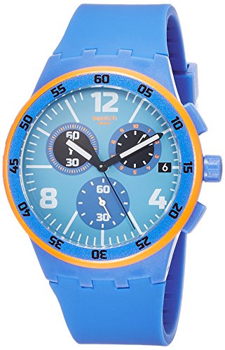 Swatch Herren Digital Quarz Uhr mit Silikon Armband SUSN413 von Swatch