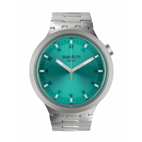 Swatch Herren Quarz Uhr mit Edelstahl Armband SB07S100G von Swatch