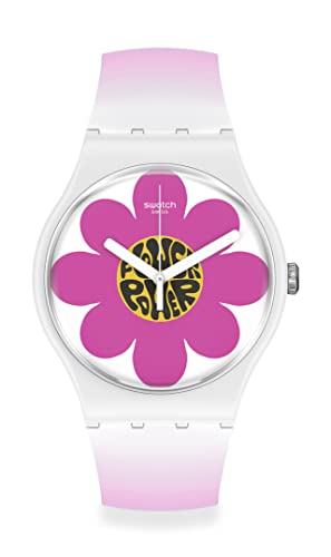 Swatch Herren-Quarzuhr, Biokeramik, Standard-Blumen-Stunde, Quarzuhr, rose von Swatch