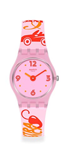 Swatch LP164 Damen Armbanduhr Pink Klar Klar, farblos, Armband von Swatch