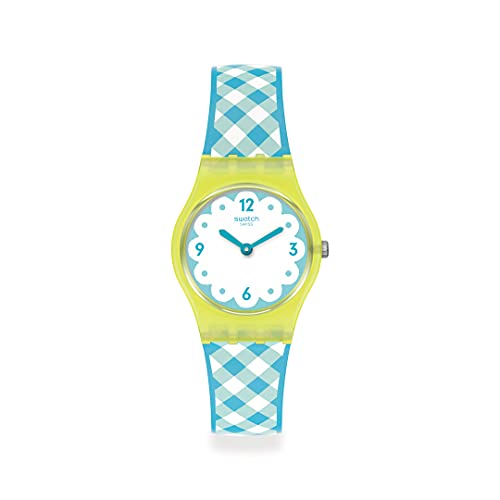 Swatch Picmika Damen-Armbanduhr LJ112, Quarz, weißes Zifferblatt von Swatch