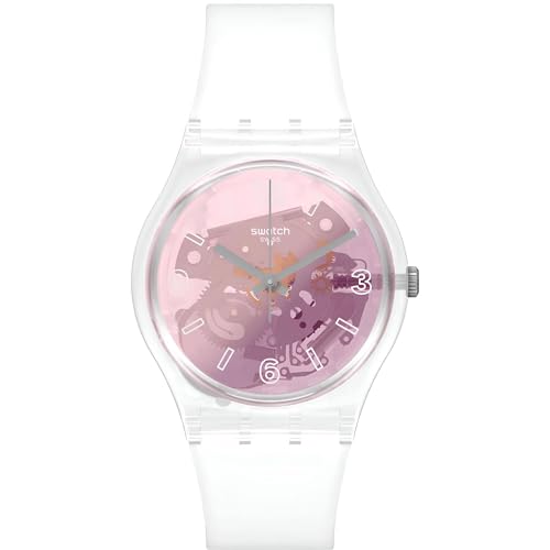 Swatch Quarz Damenuhr GE290, Transparent, Gurt von Swatch