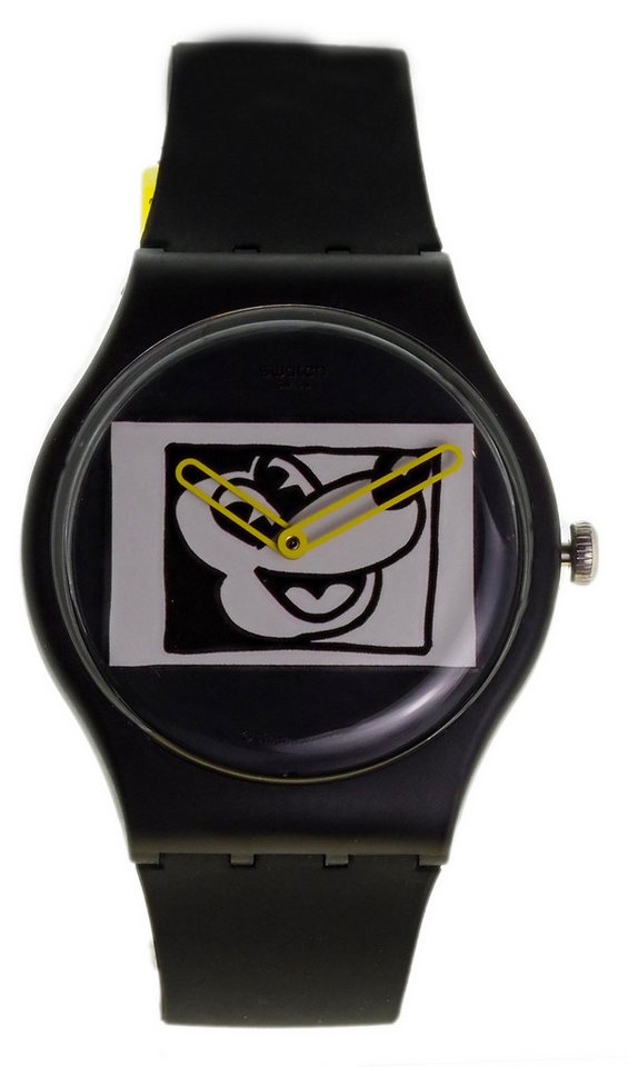 Swatch Quarzuhr SUOZ337 MICKEY BLANC SUR NOIR von Swatch
