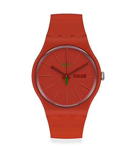 Swatch SO29R700 Armband-Uhr Redvremya Analog Quarz Kunststoff-Armband von Swatch