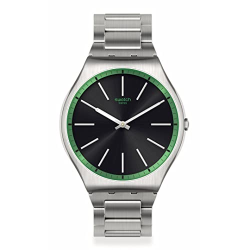 Swatch Armbanduhr Skin Irony SS07S128G GREEN GRAPHITE, Armband von Swatch
