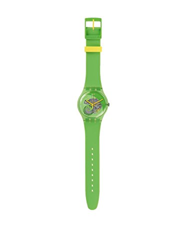 Swatch Unisex Analog Quarz Uhr mit Silikon Armband SUOG110 von Swatch